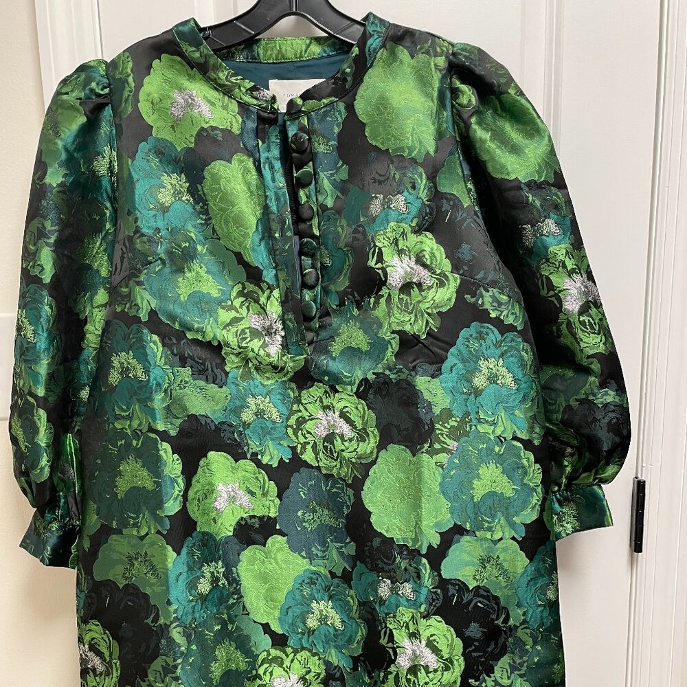 Green Jacquard Dress